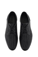 Men's Black Braided Lace-Up Leather Casual Shoes | Derimod Men's Black Braided Lace-Up Leather Casual Shoes | Derimod