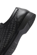 Men's Black Braided Lace-Up Leather Casual Shoes | Derimod Men's Black Braided Lace-Up Leather Casual Shoes | Derimod