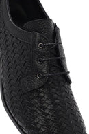 Men's Black Braided Lace-Up Leather Casual Shoes | Derimod Men's Black Braided Lace-Up Leather Casual Shoes | Derimod