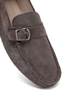 Erkek Vizon Süet Deri Casual Loafer | Derimod Erkek Vizon Süet Deri Casual Loafer | Derimod