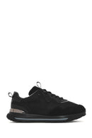 Erkek Siyah Bağcıklı Deri Sneaker | Derimod Erkek Siyah Bağcıklı Deri Sneaker | Derimod