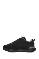 Erkek Siyah Bağcıklı Deri Sneaker | Derimod Erkek Siyah Bağcıklı Deri Sneaker | Derimod