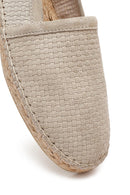Erkek Bej Süet Deri Espadril | Derimod Erkek Bej Süet Deri Espadril | Derimod