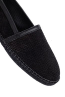 Erkek Siyah Süet Deri Espadril | Derimod Erkek Siyah Süet Deri Espadril | Derimod