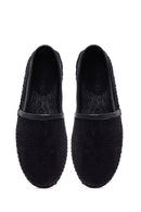 Erkek Siyah Süet Deri Espadril | Derimod Erkek Siyah Süet Deri Espadril | Derimod