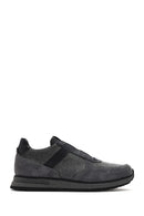Erkek Gri Bağcıklı Deri Casual Sneaker | Derimod Erkek Gri Bağcıklı Deri Casual Sneaker | Derimod