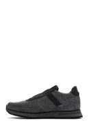 Erkek Gri Bağcıklı Deri Casual Sneaker | Derimod Erkek Gri Bağcıklı Deri Casual Sneaker | Derimod