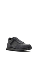 Erkek Gri Bağcıklı Deri Casual Sneaker | Derimod Erkek Gri Bağcıklı Deri Casual Sneaker | Derimod