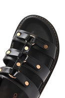 Women's Black Thick Soled Slippers | Derimod Women's Black Thick Soled Slippers | Derimod