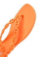 Women's Orange Jelly Flip Flops | Derimod Women's Orange Jelly Flip Flops | Derimod