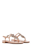Women's Pink Stone Flip Flops Sandals | Derimod Women's Pink Stone Flip Flops Sandals | Derimod