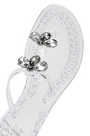 Women's Transparent Jelly Back Buckle Stoned Sandals | Derimod Women's Transparent Jelly Back Buckle Stoned Sandals | Derimod