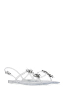 Women's Transparent Jelly Back Buckle Stoned Sandals | Derimod Women's Transparent Jelly Back Buckle Stoned Sandals | Derimod