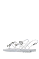 Women's Transparent Jelly Back Buckle Stoned Sandals | Derimod Women's Transparent Jelly Back Buckle Stoned Sandals | Derimod