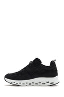 Kadın Siyah Bağcıklı Kalın Tabanlı Sneaker | Derimod Kadın Siyah Bağcıklı Kalın Tabanlı Sneaker | Derimod