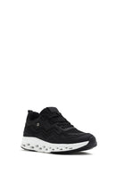 Kadın Siyah Bağcıklı Kalın Tabanlı Sneaker | Derimod Kadın Siyah Bağcıklı Kalın Tabanlı Sneaker | Derimod