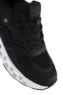 Kadın Siyah Bağcıklı Kalın Tabanlı Sneaker | Derimod Kadın Siyah Bağcıklı Kalın Tabanlı Sneaker | Derimod