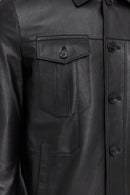 Axel Men's Black Leather Jacket | Derimod Axel Men's Black Leather Jacket | Derimod
