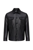 Axel Men's Black Leather Jacket | Derimod Axel Men's Black Leather Jacket | Derimod