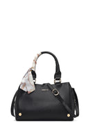 Women's Black Long Strapped Accessorized Shoulder Bag | Derimod Women's Black Long Strapped Accessorized Shoulder Bag | Derimod