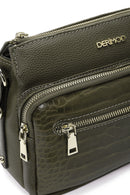 Kadın Haki Uzun Askılı Kroko Çapraz Çanta | Derimod Kadın Haki Uzun Askılı Kroko Çapraz Çanta | Derimod