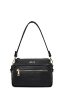 Women's Black Long Strapped Patterned Crossbody Bag | Derimod Women's Black Long Strapped Patterned Crossbody Bag | Derimod