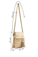 Women's Beige Long Strap Tassel Crossbody Bag | Derimod Women's Beige Long Strap Tassel Crossbody Bag | Derimod