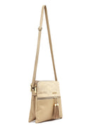 Women's Beige Long Strap Tassel Crossbody Bag | Derimod Women's Beige Long Strap Tassel Crossbody Bag | Derimod