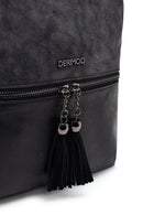 Kadın Siyah Uzun Askılı Püsküllü Çapraz Çanta | Derimod Kadın Siyah Uzun Askılı Püsküllü Çapraz Çanta | Derimod