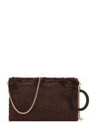 Kadın Kahverengi Zincir Askılı Peluş Portföy Çanta | Derimod Kadın Kahverengi Zincir Askılı Peluş Portföy Çanta | Derimod