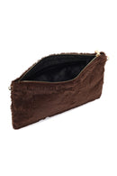 Kadın Kahverengi Zincir Askılı Peluş Portföy Çanta | Derimod Kadın Kahverengi Zincir Askılı Peluş Portföy Çanta | Derimod