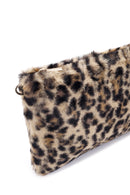 Kadın Leopar Zincir Askılı Peluş Portföy Çanta | Derimod Kadın Leopar Zincir Askılı Peluş Portföy Çanta | Derimod