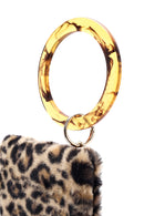 Kadın Leopar Zincir Askılı Peluş Portföy Çanta | Derimod Kadın Leopar Zincir Askılı Peluş Portföy Çanta | Derimod