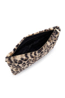 Kadın Leopar Zincir Askılı Peluş Portföy Çanta | Derimod Kadın Leopar Zincir Askılı Peluş Portföy Çanta | Derimod