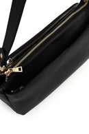 Kadın Siyah Uzun Askılı Deri Kol Çantası | Derimod Kadın Siyah Uzun Askılı Deri Kol Çantası | Derimod