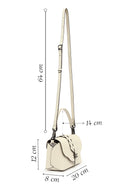 Kadın Krem Uzun Askılı Deri Çapraz Çanta | Derimod Kadın Krem Uzun Askılı Deri Çapraz Çanta | Derimod