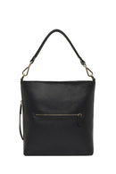 Kadın Siyah Uzun Askılı Deri Omuz Çantası | Derimod Kadın Siyah Uzun Askılı Deri Omuz Çantası | Derimod