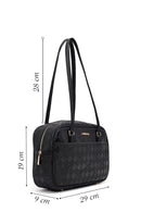 Kadın Siyah Baskılı Omuz Çantası | Derimod Kadın Siyah Baskılı Omuz Çantası | Derimod