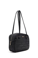 Kadın Siyah Baskılı Omuz Çantası | Derimod Kadın Siyah Baskılı Omuz Çantası | Derimod