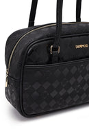 Kadın Siyah Baskılı Omuz Çantası | Derimod Kadın Siyah Baskılı Omuz Çantası | Derimod