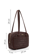 Women's Brown Printed Shoulder Bag | Derimod Women's Brown Printed Shoulder Bag | Derimod