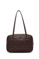 Kadın Kahverengi Baskılı Omuz Çantası | Derimod Kadın Kahverengi Baskılı Omuz Çantası | Derimod