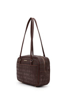 Women's Brown Printed Shoulder Bag | Derimod Women's Brown Printed Shoulder Bag | Derimod