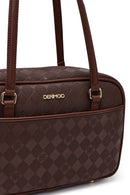 Kadın Kahverengi Baskılı Omuz Çantası | Derimod Kadın Kahverengi Baskılı Omuz Çantası | Derimod