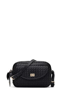 Women's Black Long Strap Knitted Crossbody Bag | Derimod Women's Black Long Strap Knitted Crossbody Bag | Derimod
