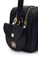 Women's Black Long Strap Knitted Crossbody Bag | Derimod Women's Black Long Strap Knitted Crossbody Bag | Derimod