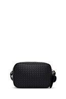 Women's Black Long Strap Knitted Crossbody Bag | Derimod Women's Black Long Strap Knitted Crossbody Bag | Derimod