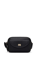 Women's Black Long Strap Knitted Crossbody Bag | Derimod Women's Black Long Strap Knitted Crossbody Bag | Derimod