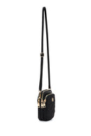 Women's Black Long Strapped Fabric Crossbody Bag | Derimod Women's Black Long Strapped Fabric Crossbody Bag | Derimod