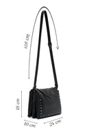 Kadın Siyah Uzun Askılı Metal Detaylı Çapraz Çanta | Derimod Kadın Siyah Uzun Askılı Metal Detaylı Çapraz Çanta | Derimod